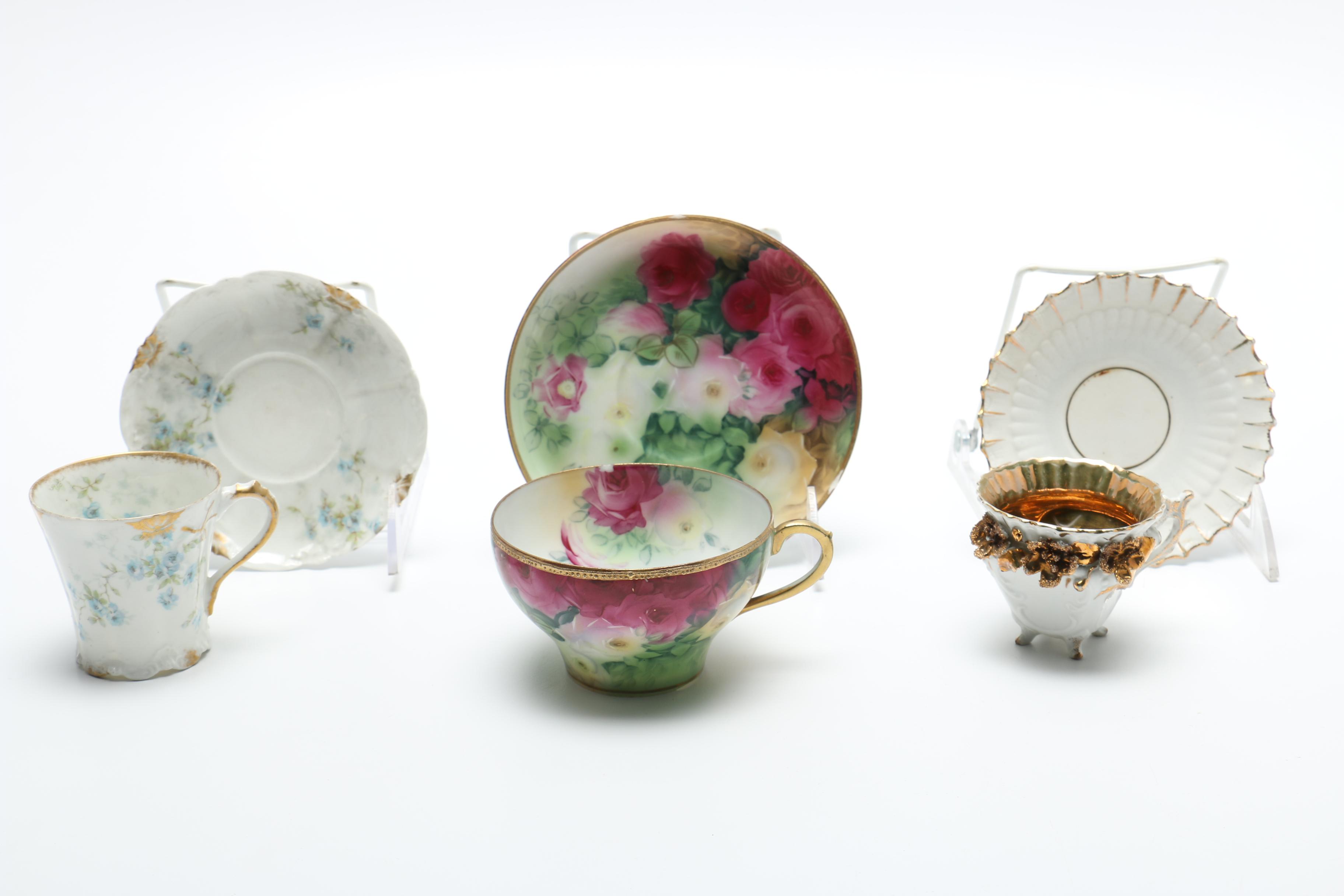 Tea Cups and Saucers From Denmark, England, France and Germany