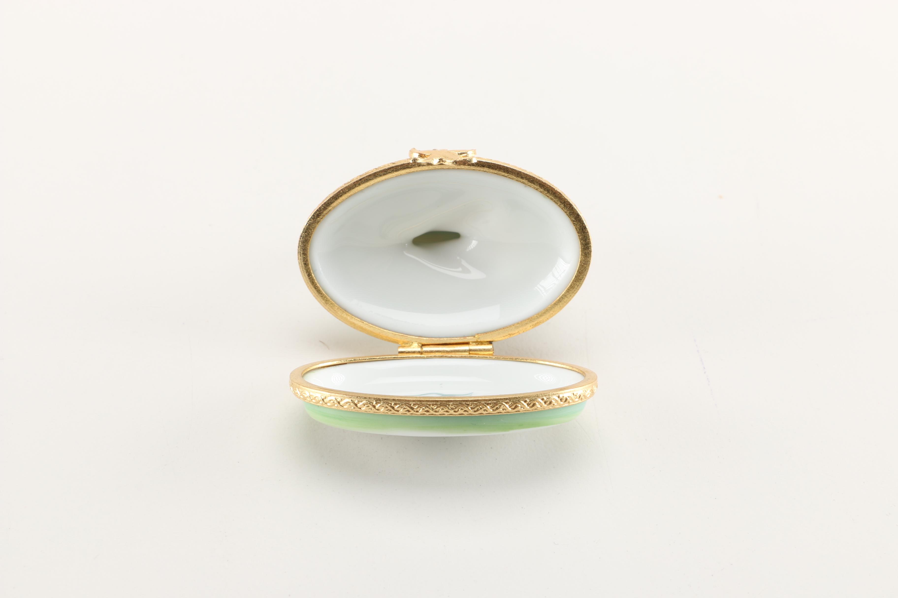Limoges Fish Pill Box