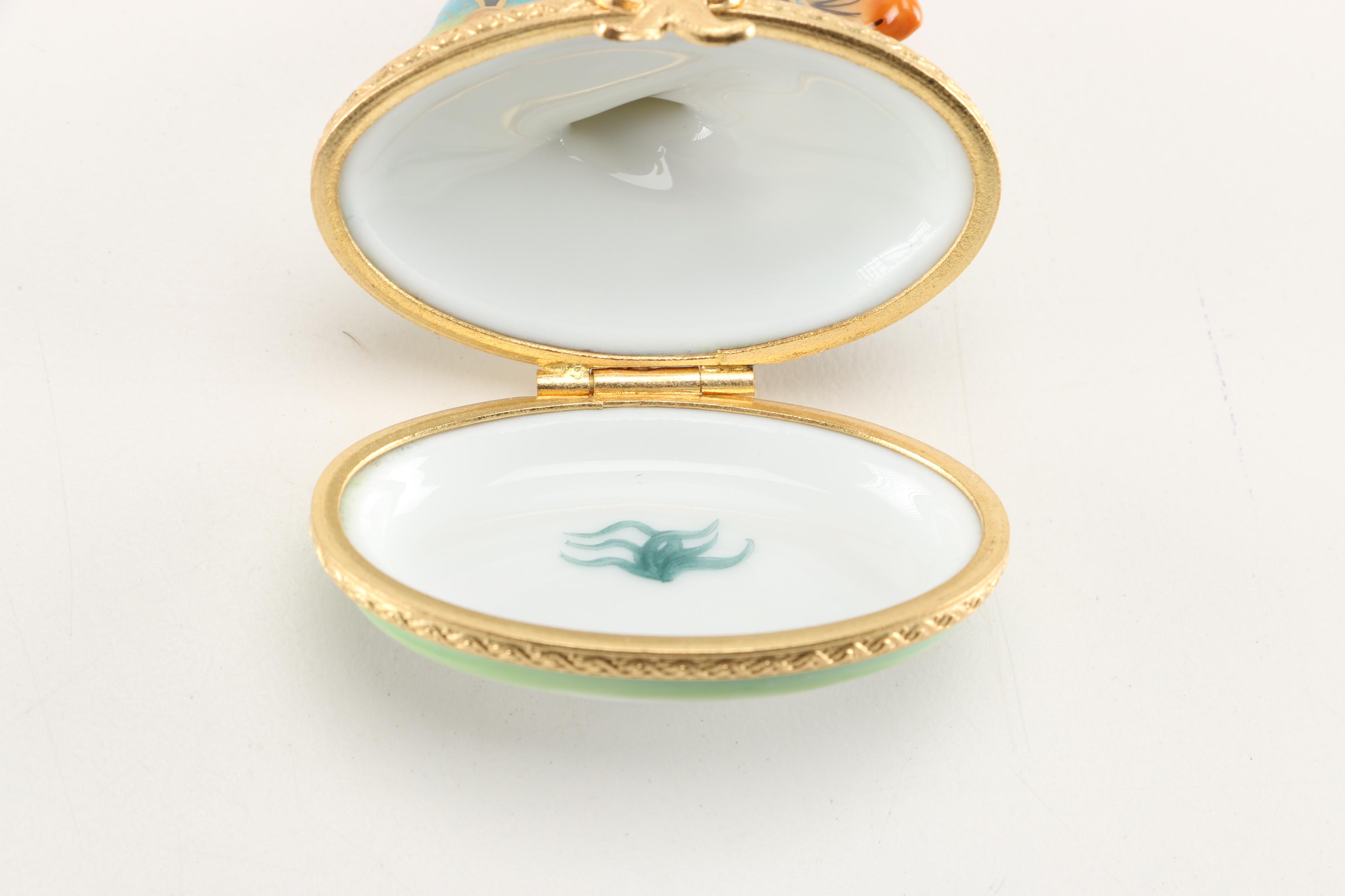 Limoges Fish Pill Box