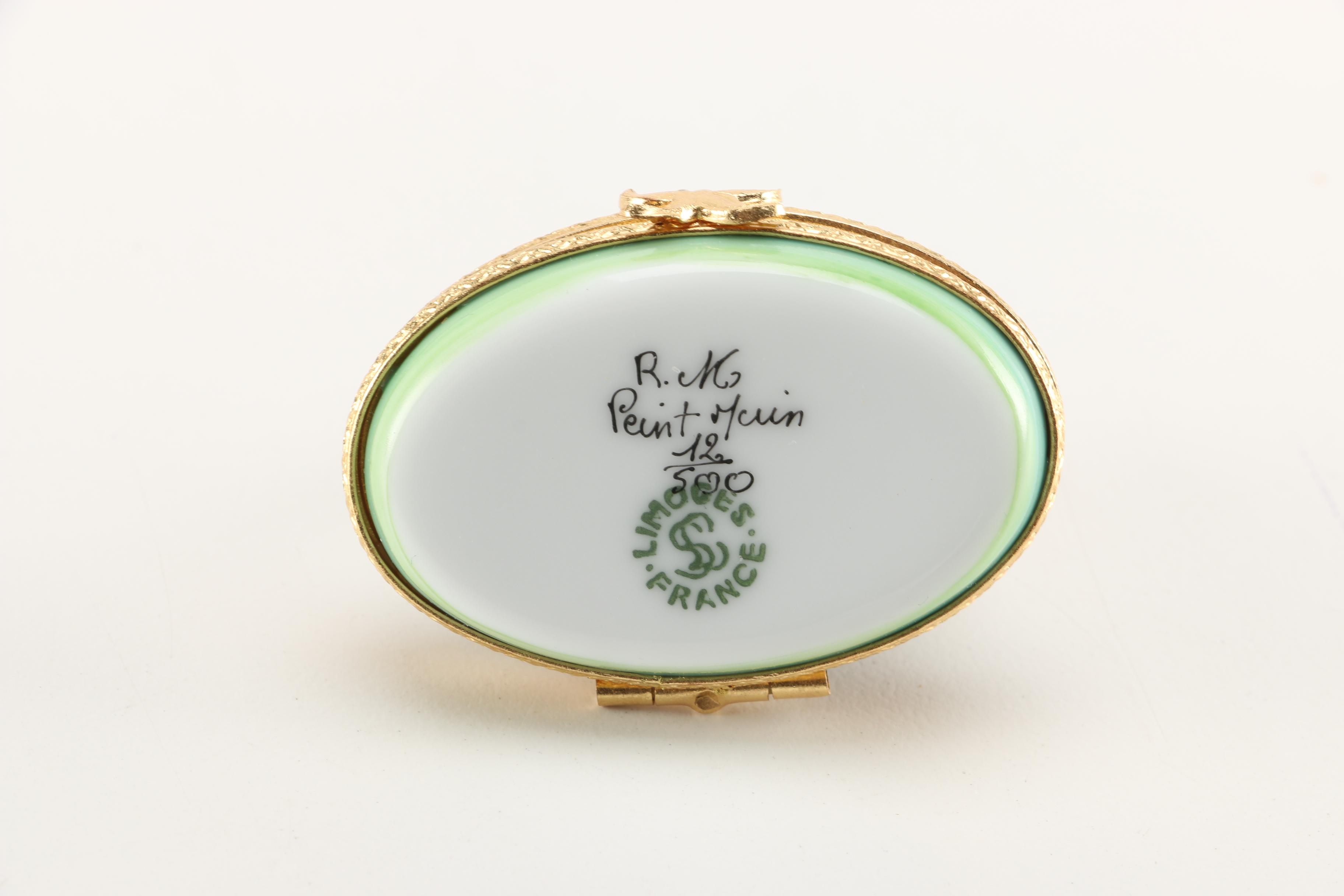 Limoges Fish Pill Box