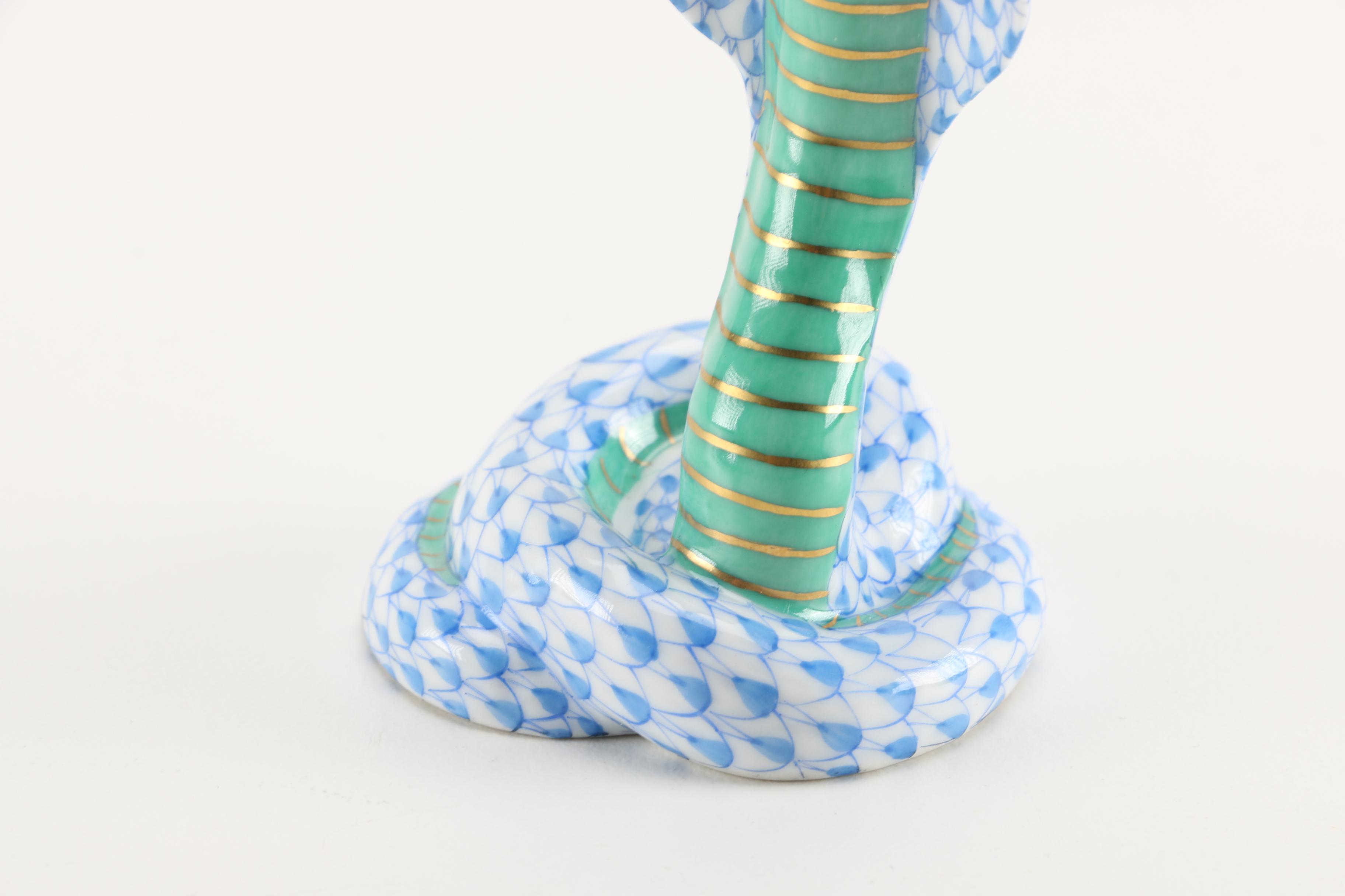 Herend Hand-Painted Porcelain Cobra