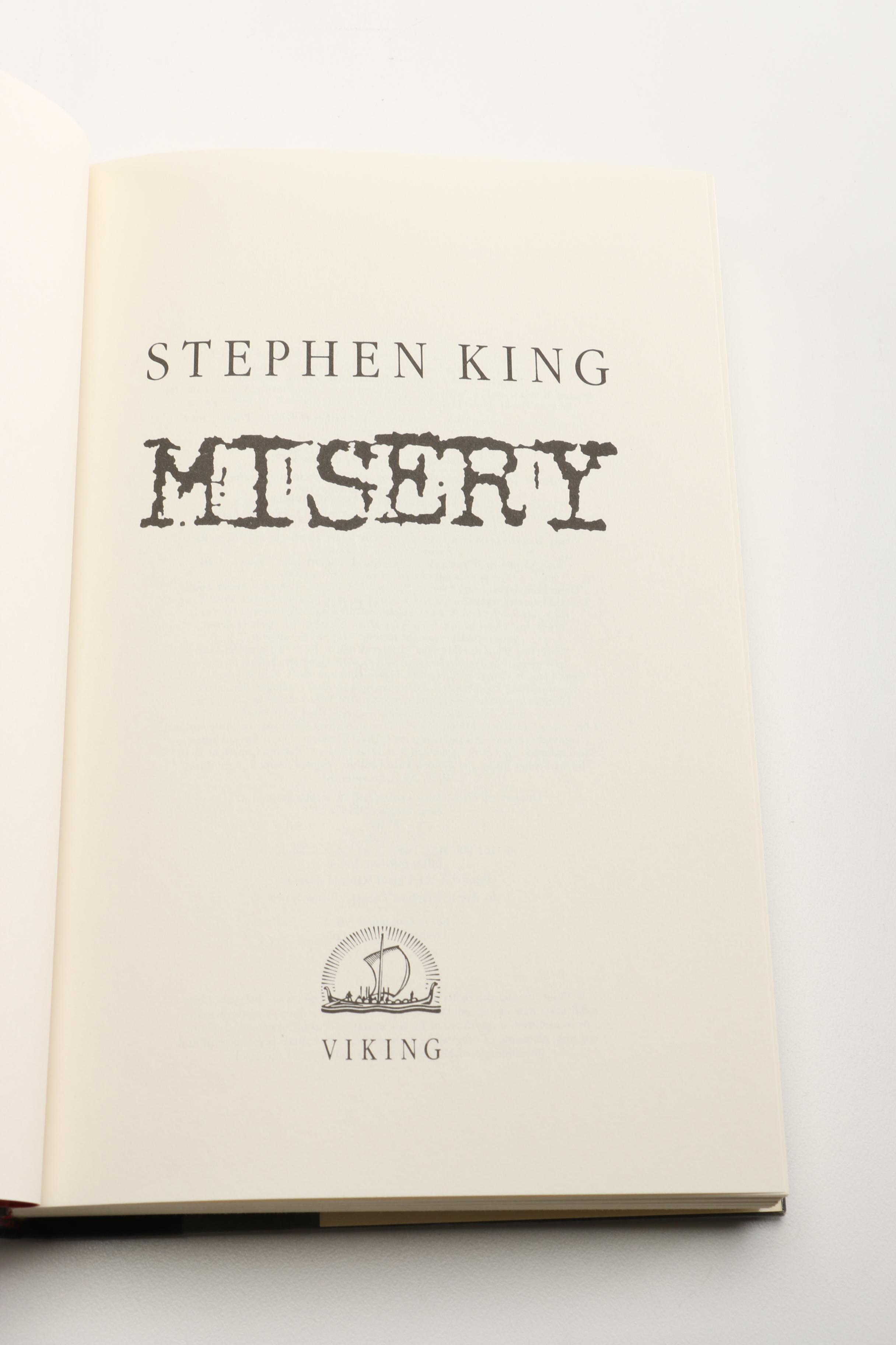 1987 First Edition "Misery" by Stephen King