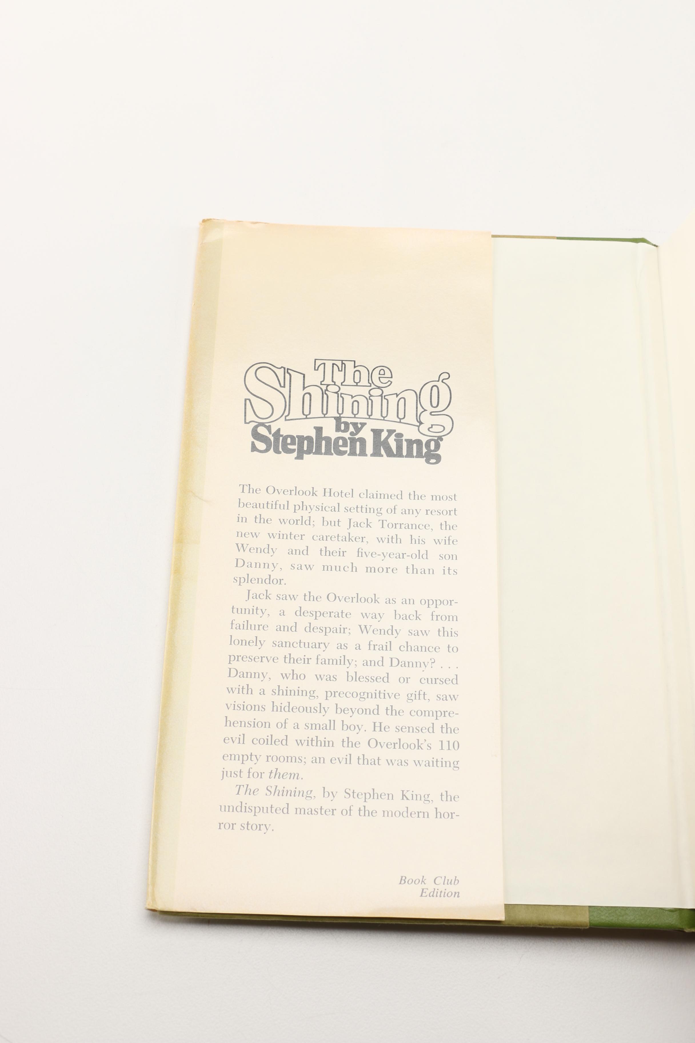 1977 Book Club Edition of "The Shining" by Stephen King