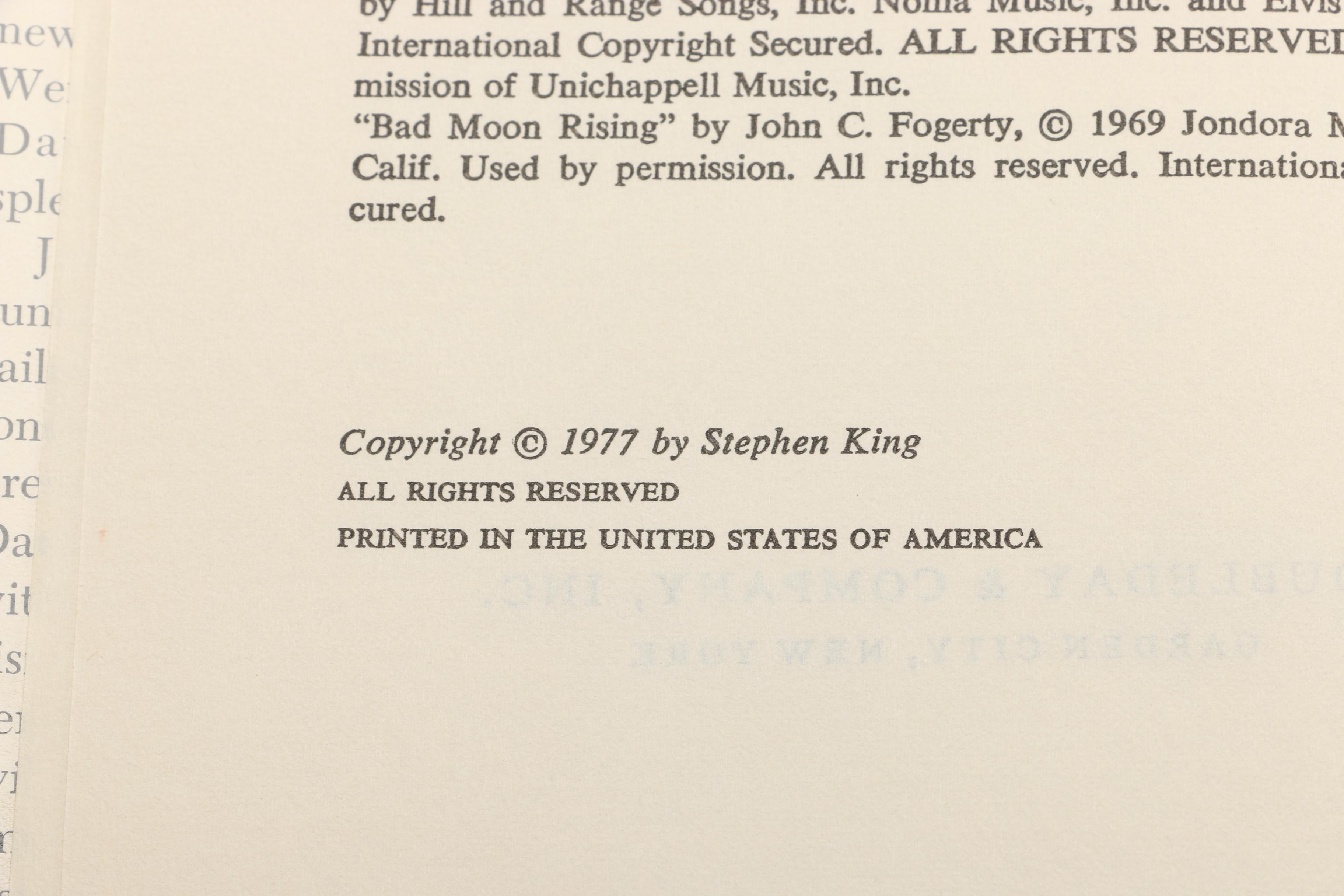 1977 Book Club Edition of "The Shining" by Stephen King