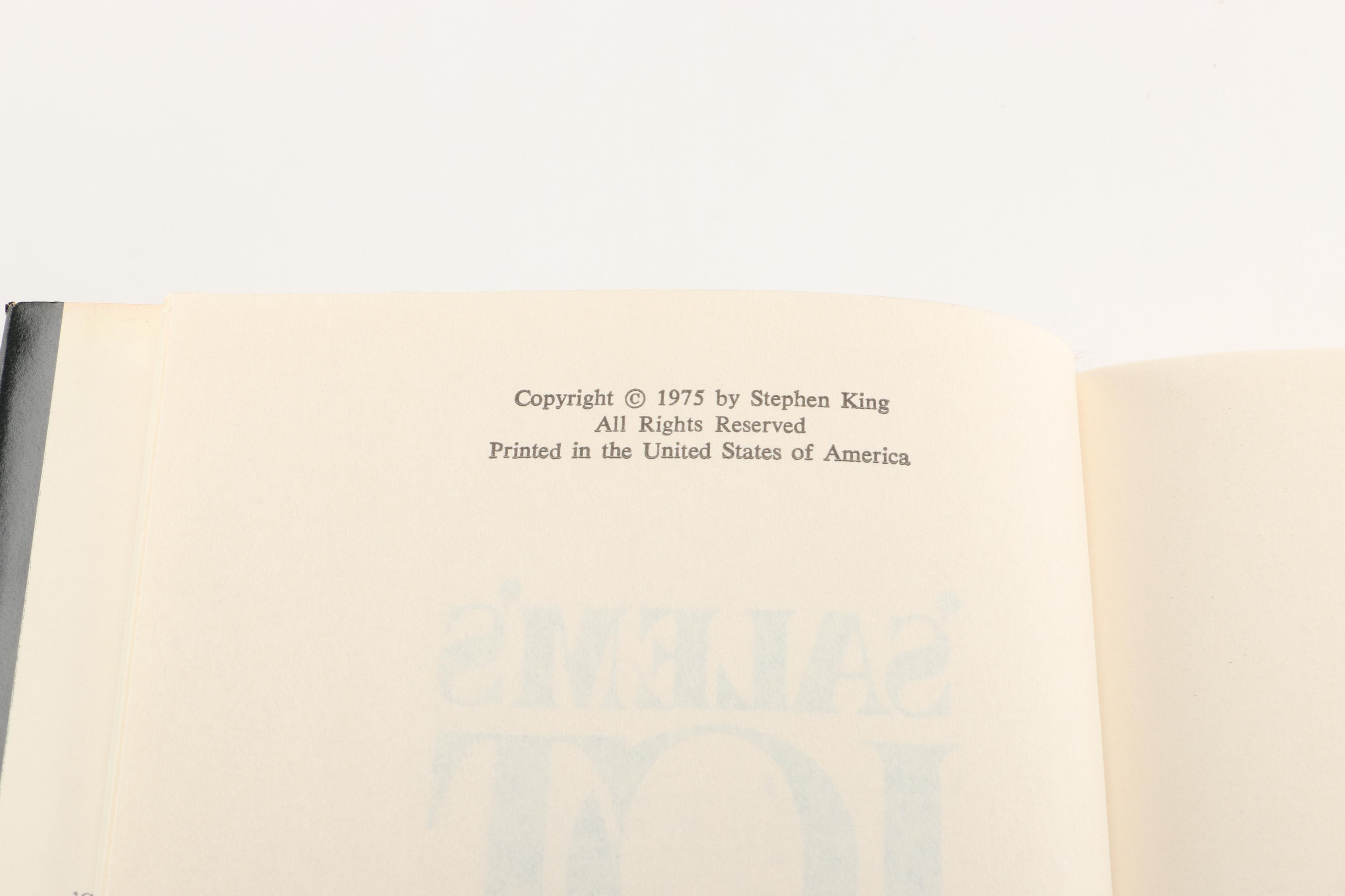 1975 Book Club Edition  "'Salem's Lot" by Stephen King