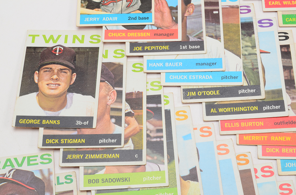 Forty 1964 Topps Baseball Cards