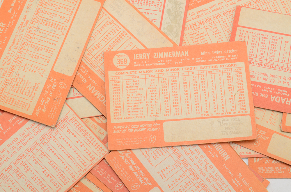 Forty 1964 Topps Baseball Cards