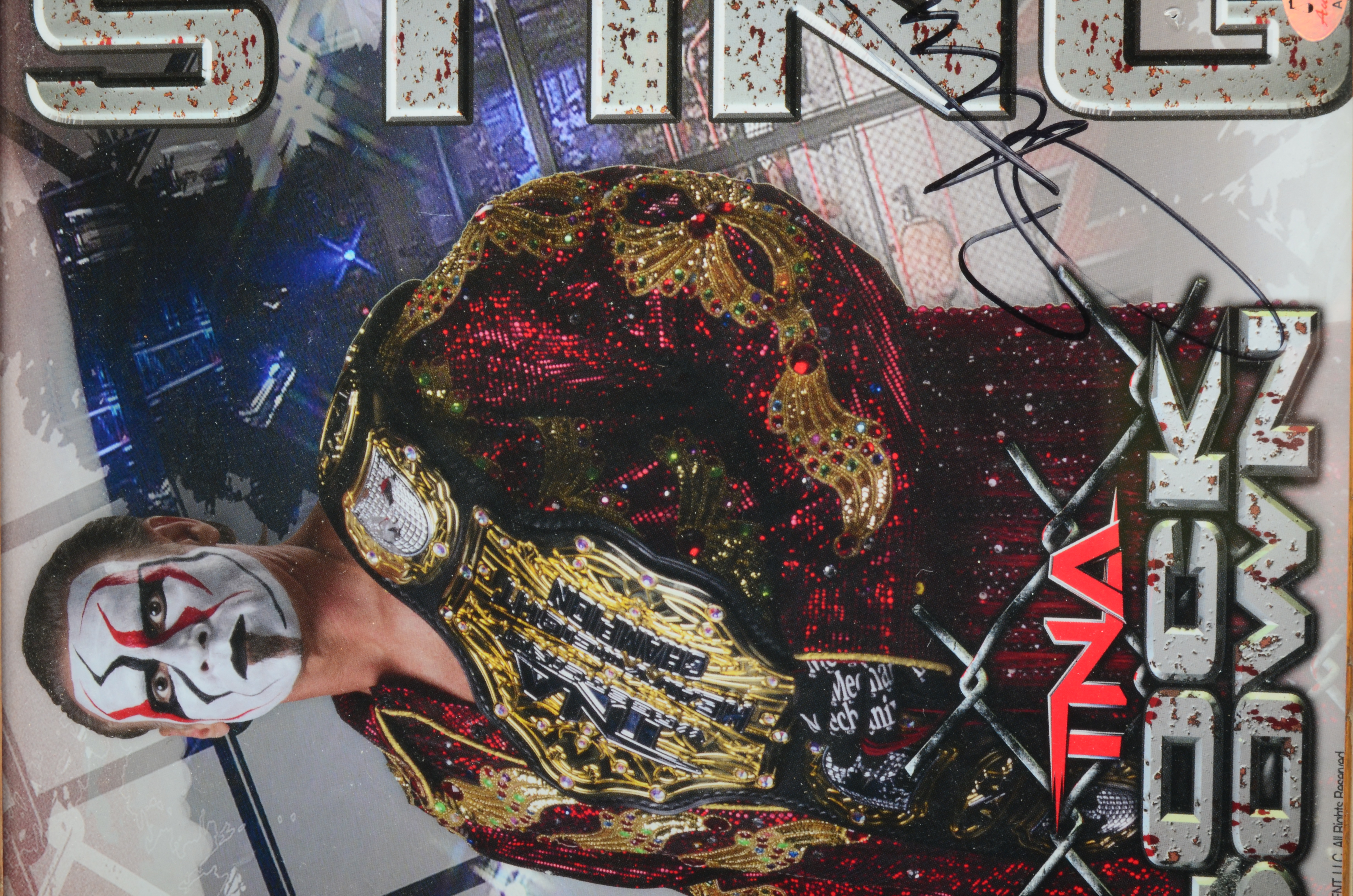 Autographed TNA "Lock Down" picture of "Sting"