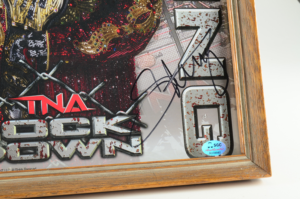 Autographed TNA "Lock Down" picture of "Sting"