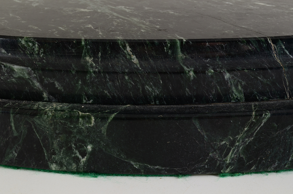 Dark Green Marble Pedestal Base