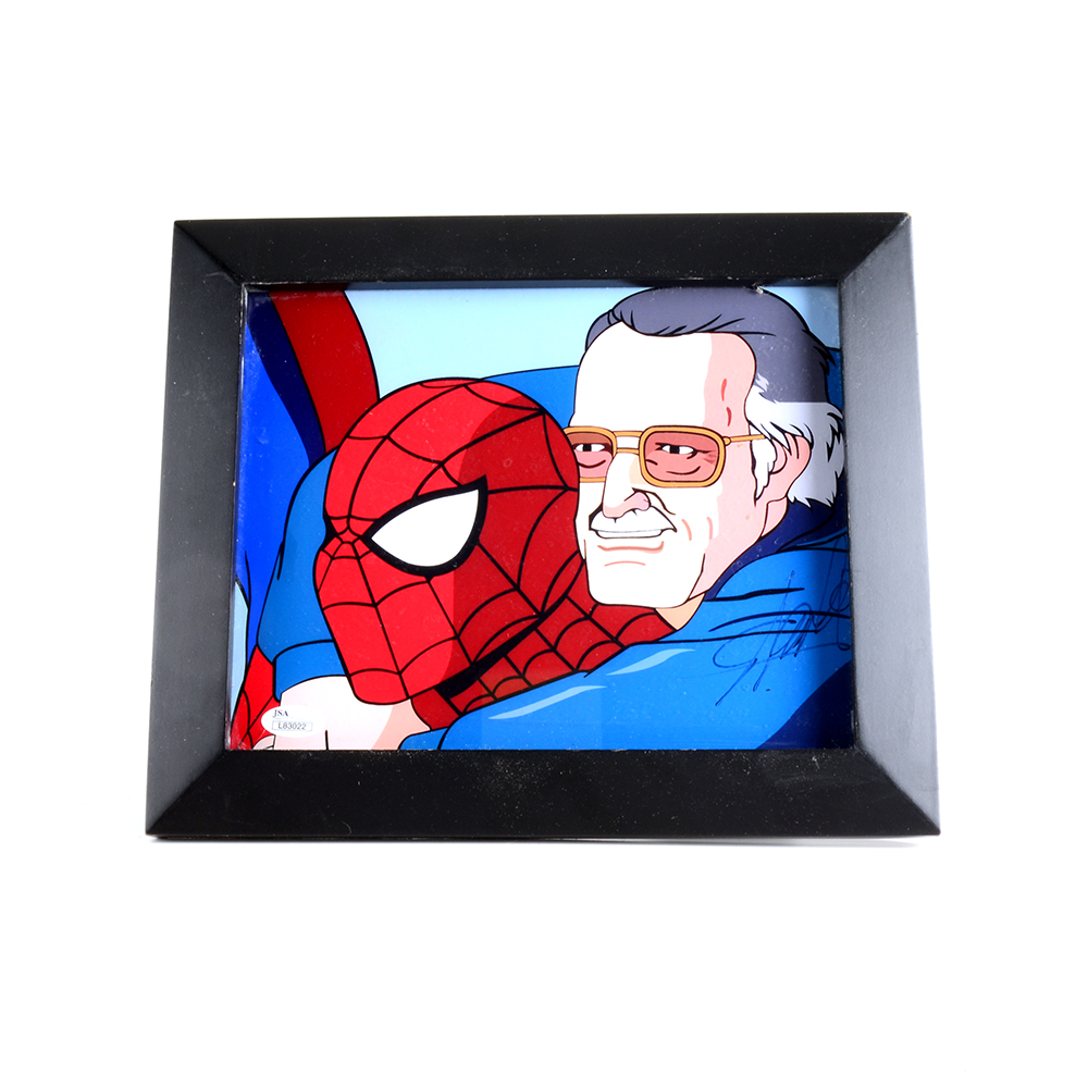 Autographed Panel where "Stan Lee Meets  Spiderman"