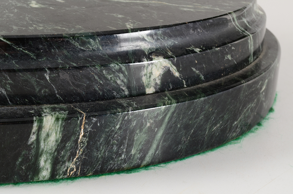 Dark Green Marble Pedestal Base