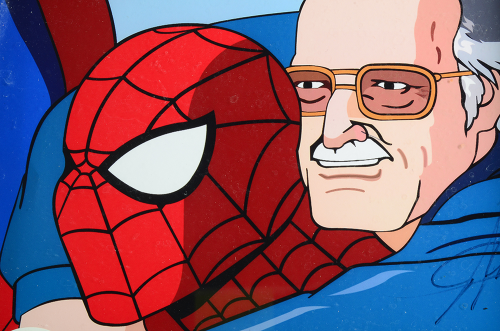 Autographed Panel where "Stan Lee Meets  Spiderman"
