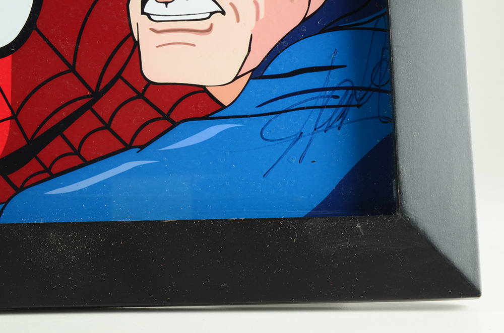 Autographed Panel where "Stan Lee Meets  Spiderman"