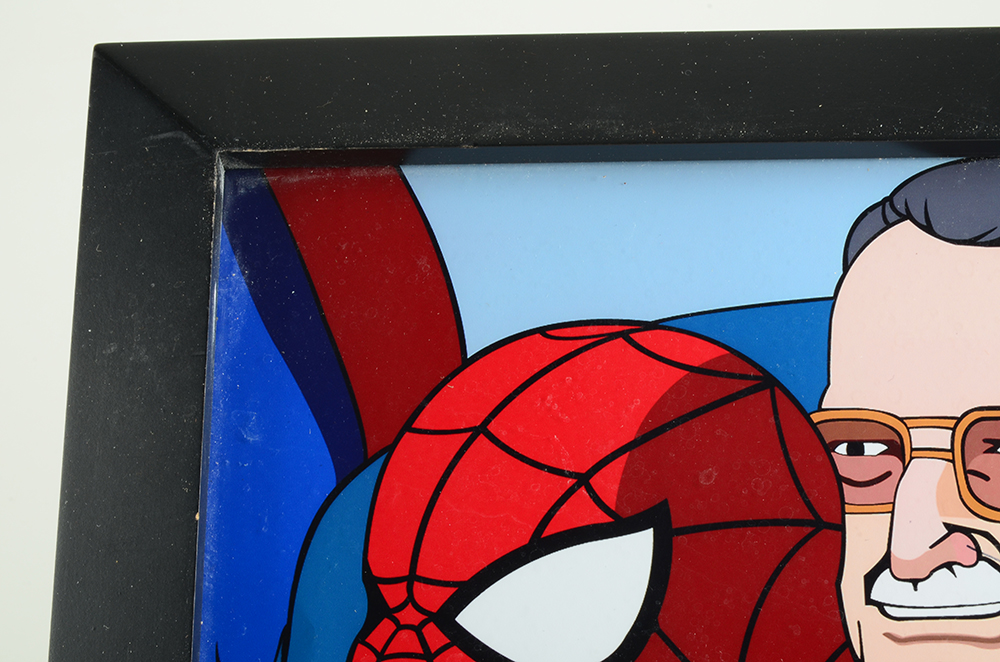 Autographed Panel where "Stan Lee Meets  Spiderman"