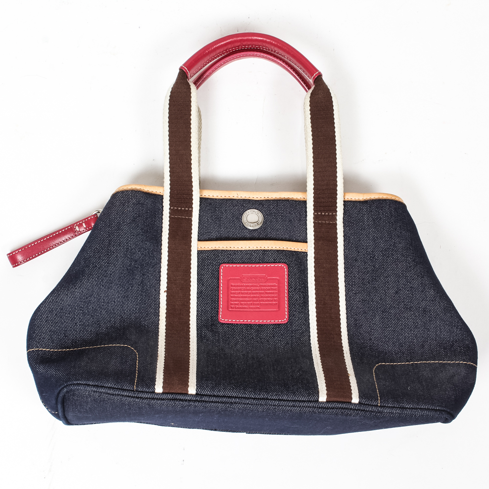Coach Blue Denim Satchel