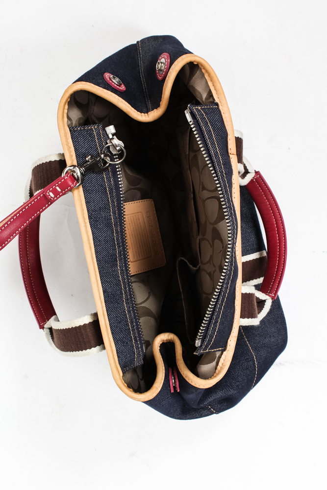 Coach Blue Denim Satchel