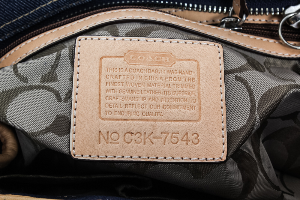 Coach Blue Denim Satchel