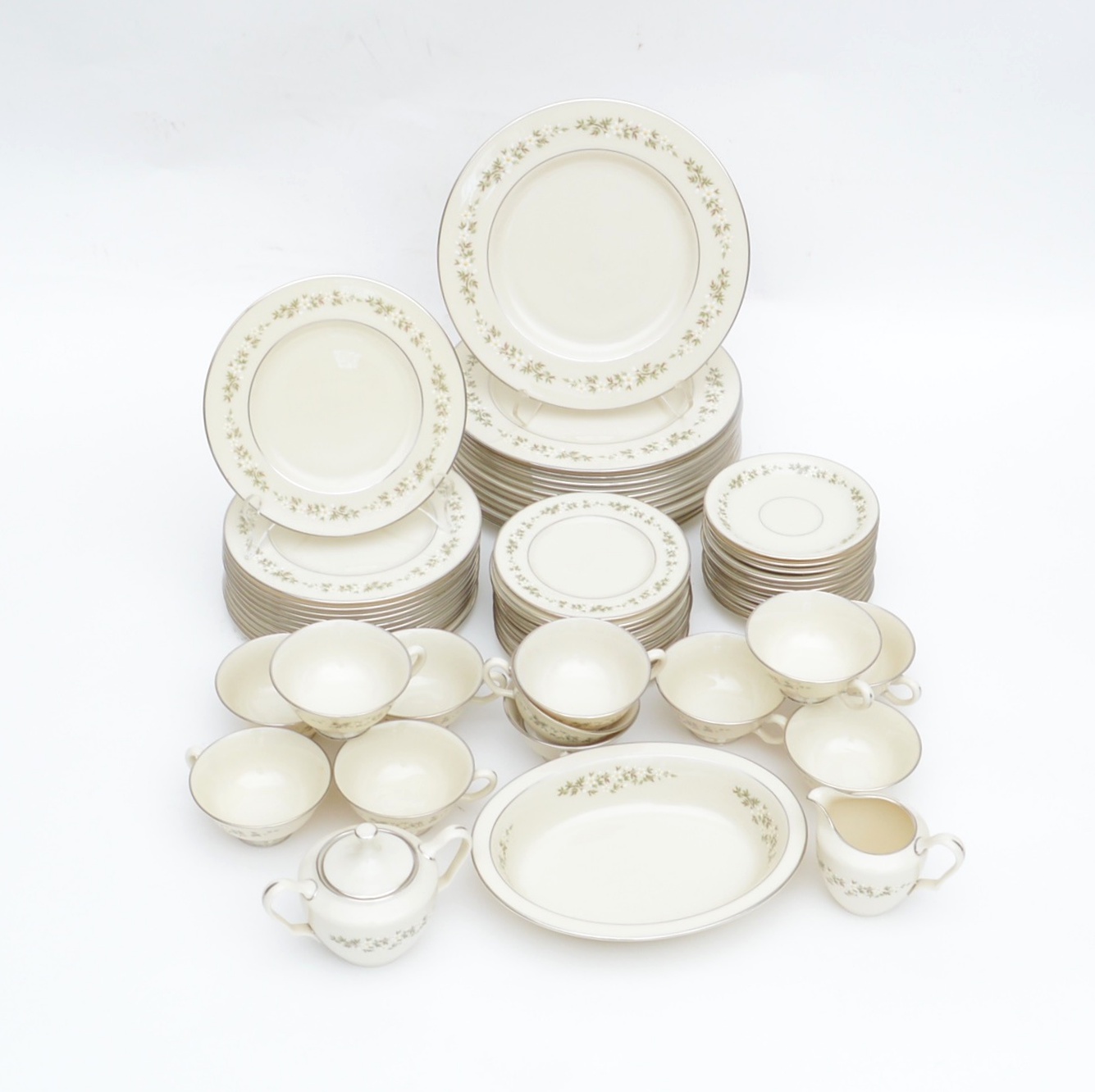 Lenox "Brookdale" China Collection, Sixty Three Pieces