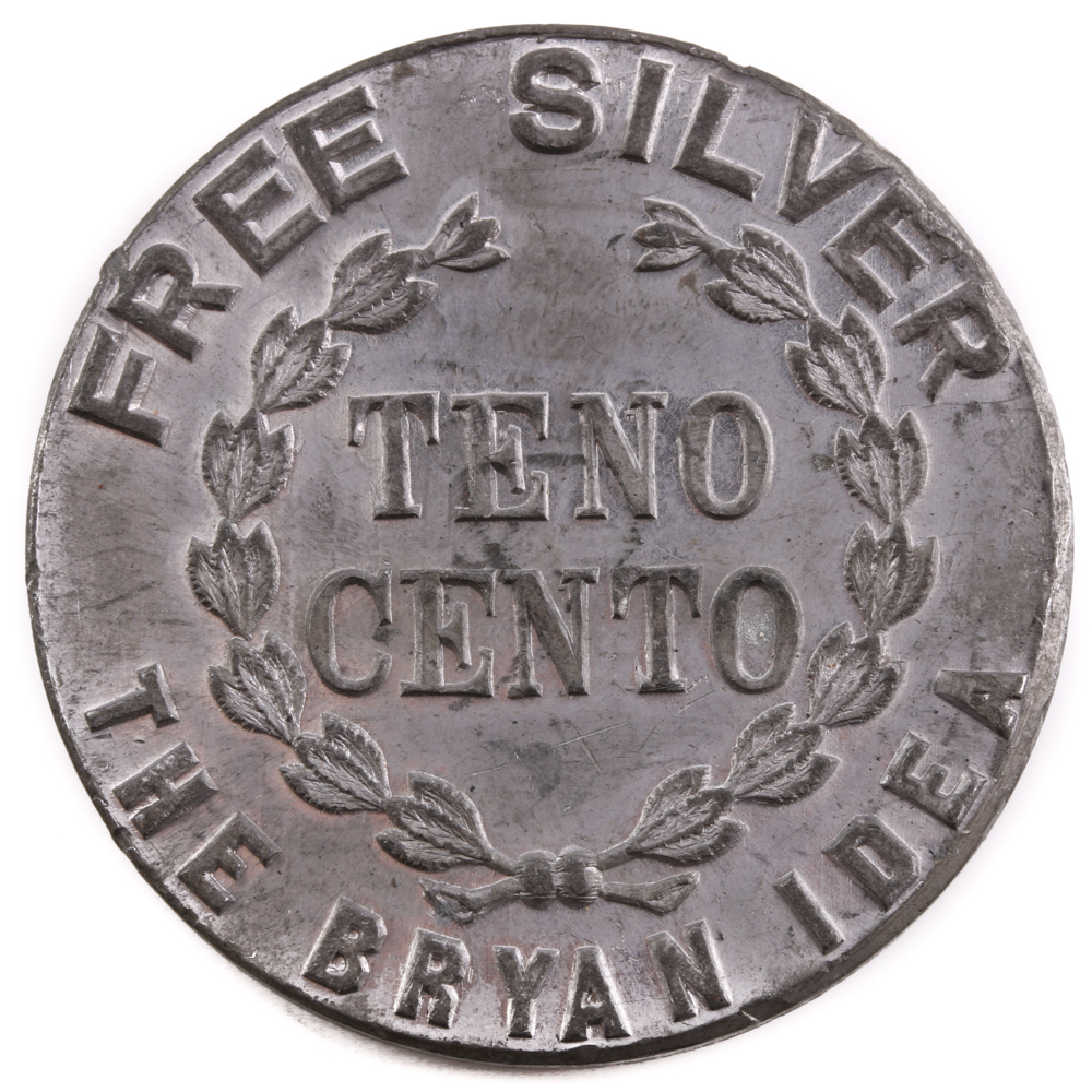 1896 William Jennings Bryan "Free Silver" Campaign Token