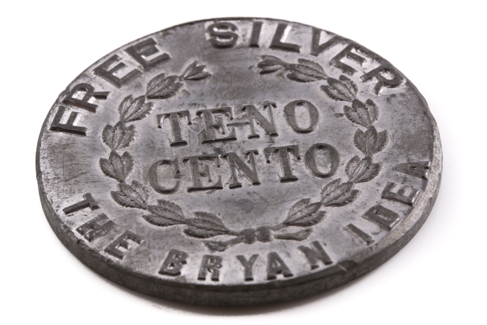 1896 William Jennings Bryan "Free Silver" Campaign Token
