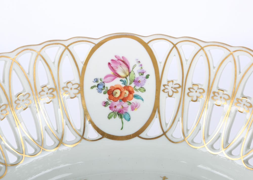 Carl Thieme Dresden Reticulated Fruit Bowl