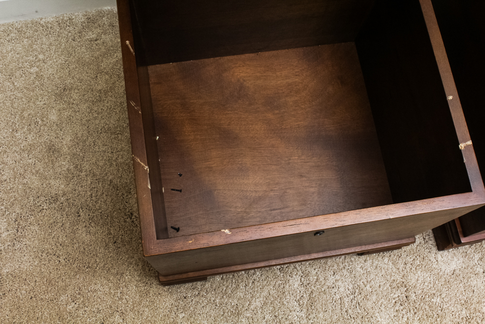 Wooden Trunk Side Table Set