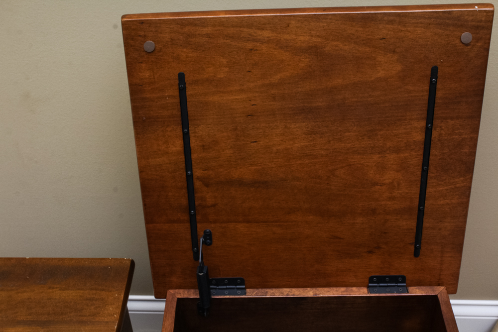 Wooden Trunk Side Table Set