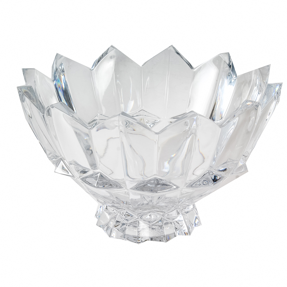 Pressed Glass Lotus Bowl