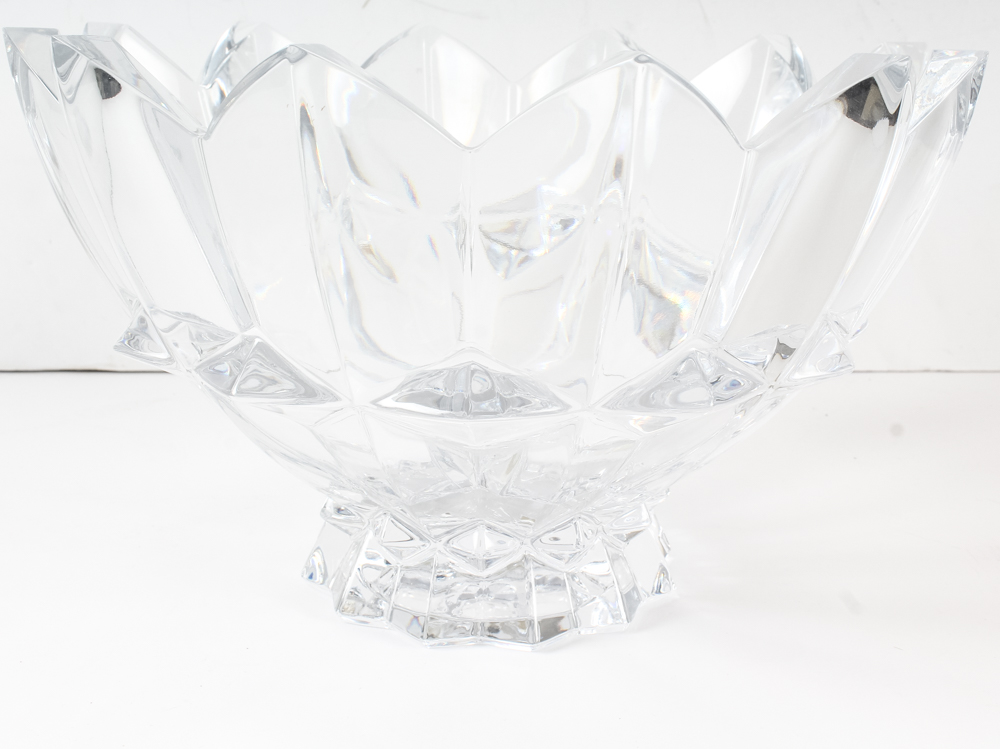 Pressed Glass Lotus Bowl