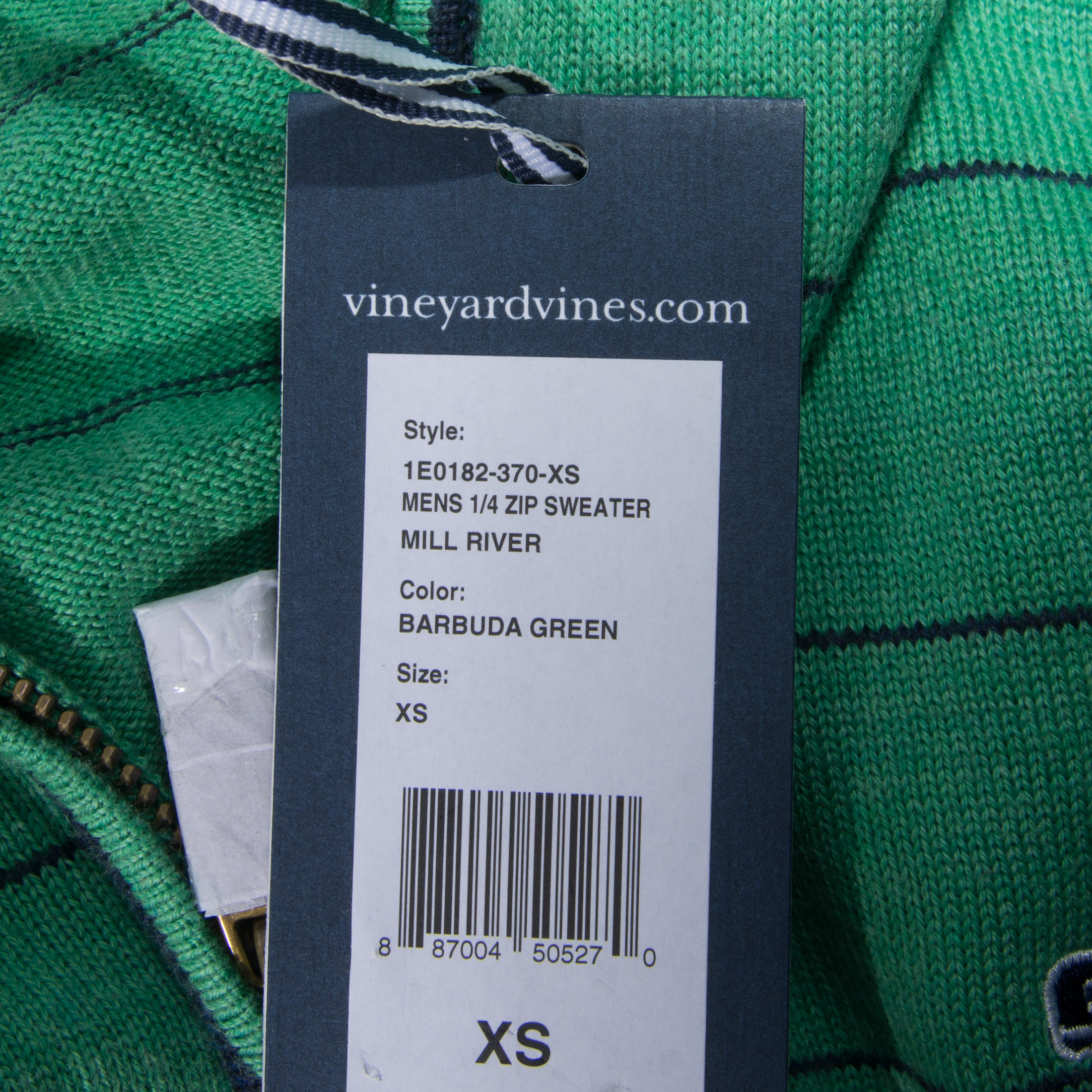 Men's Vineyard Vines "Mill River" Quarter Zip Sweater