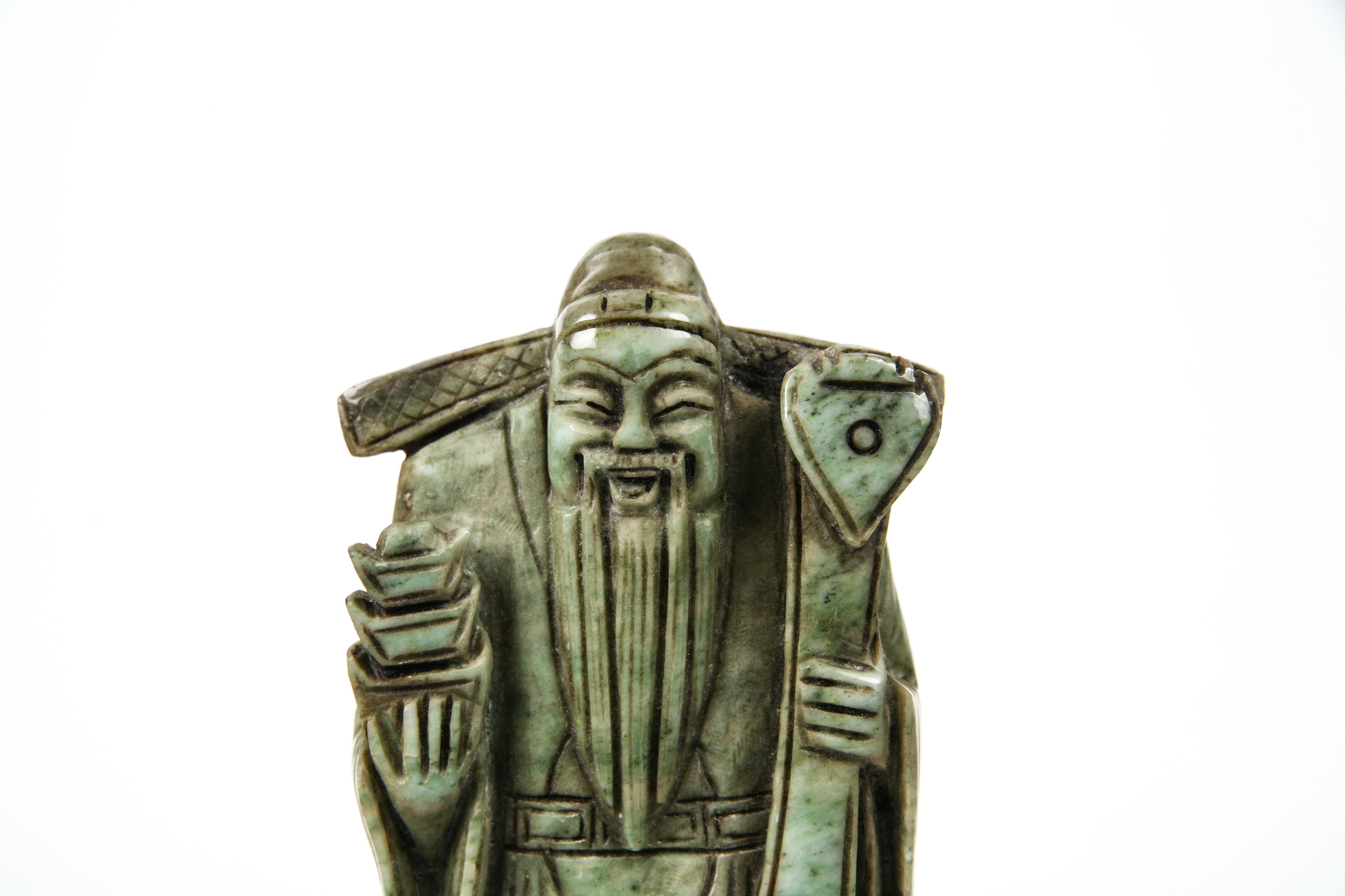 Chinese Nephrite Jade God of Wealth Figurine