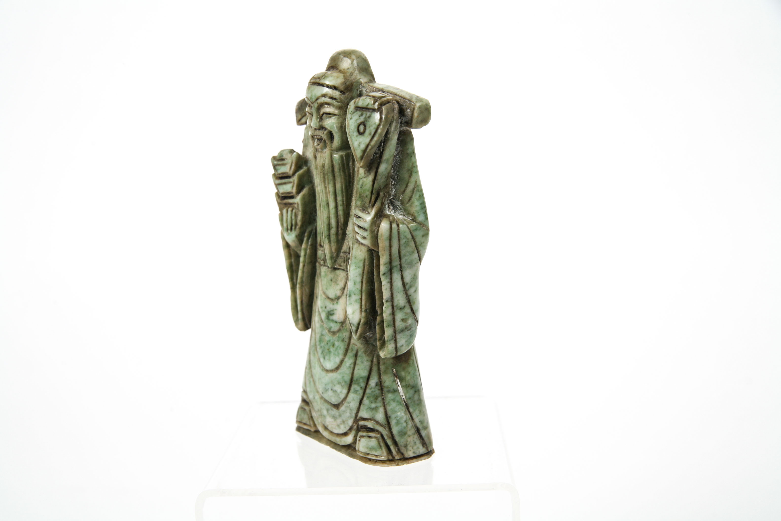 Chinese Nephrite Jade God of Wealth Figurine