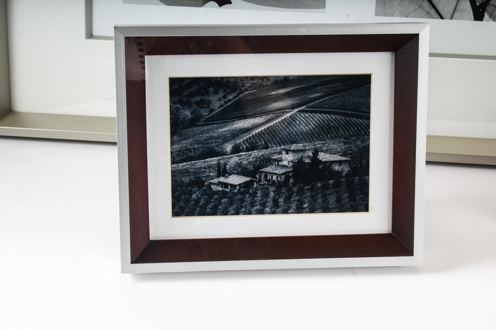 Three Piece Framed Black and White Art