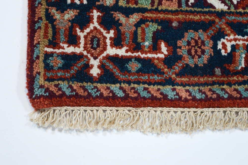 Hand Knotted Indo-Persian Heriz Serapi Rug Runner