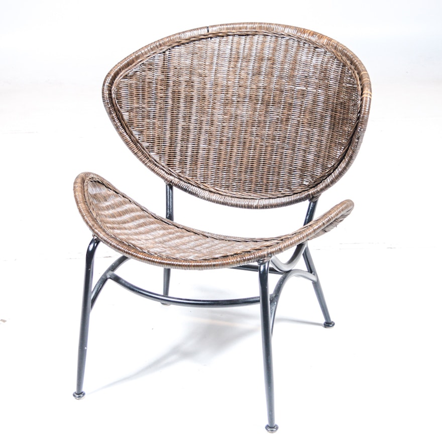 Mid Century Modern Rattan Wicker Chair