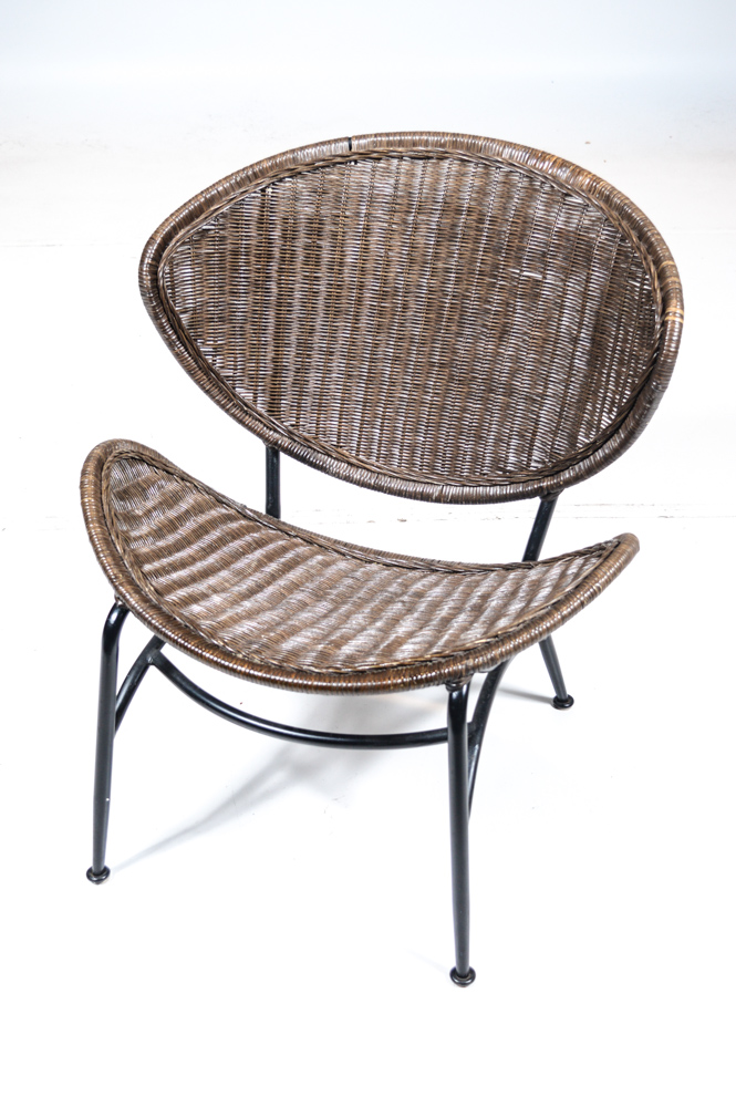 Mid Century Modern Rattan Wicker Chair