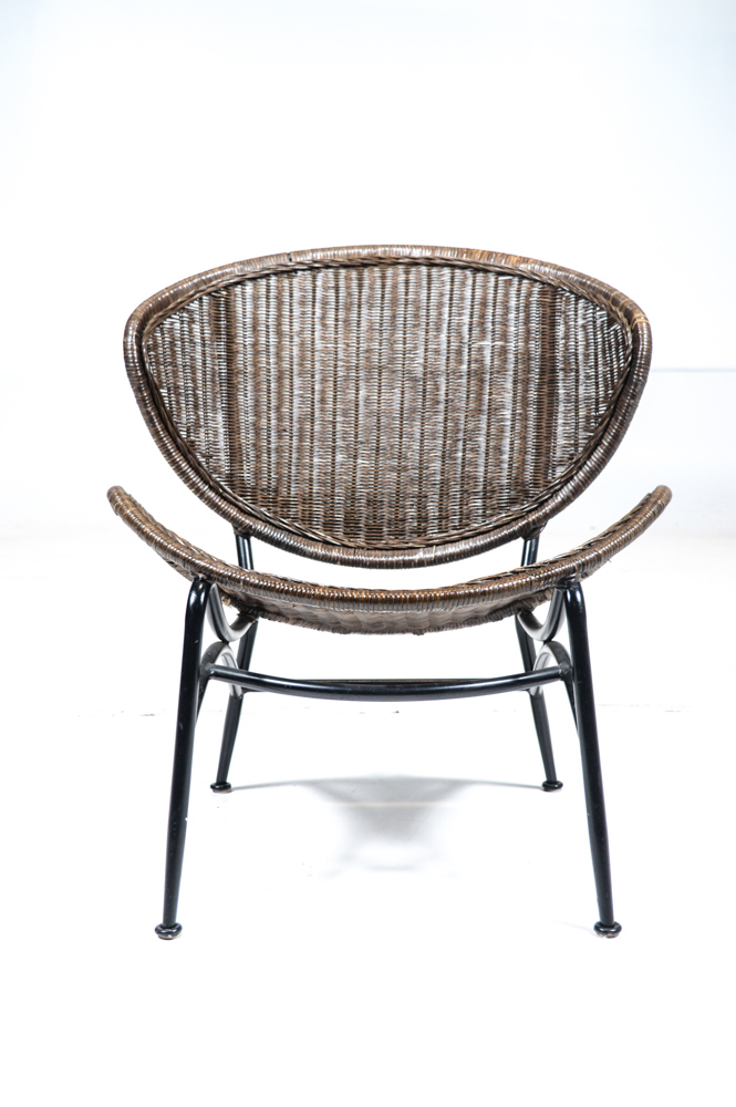 Mid Century Modern Rattan Wicker Chair
