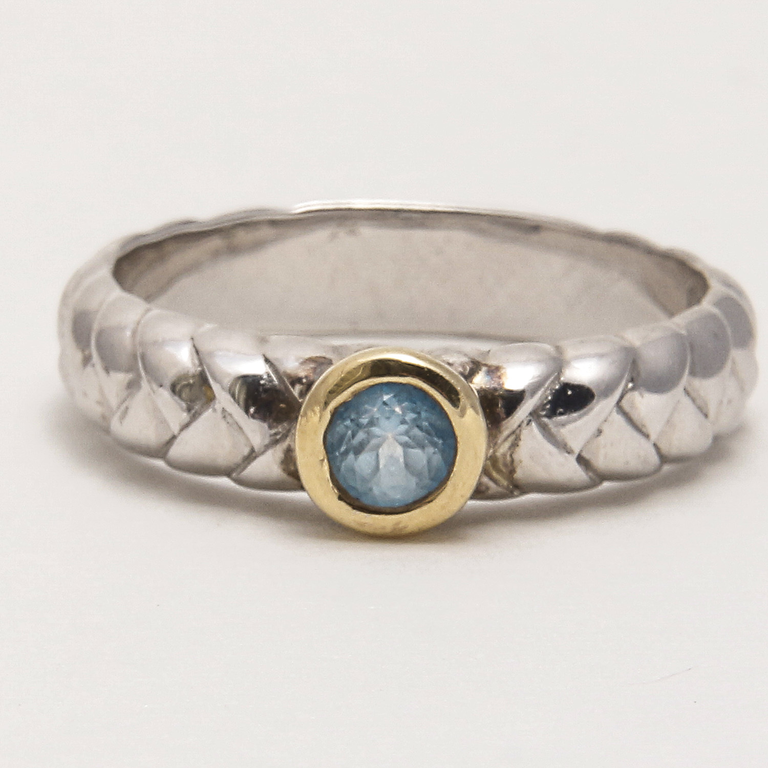 Ring Selection With Sterling, 10K Gold, Aquamarine and Blue Topaz