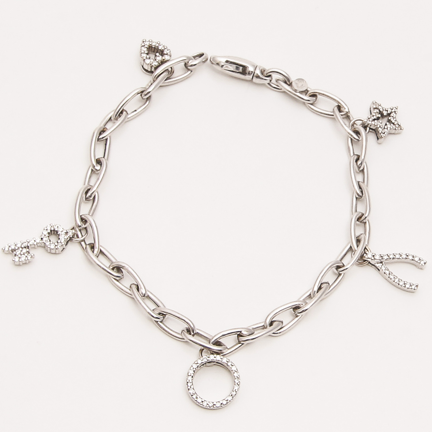 Roberto Coin Tiny Treasure 18K Diamond Charm Bracelet
