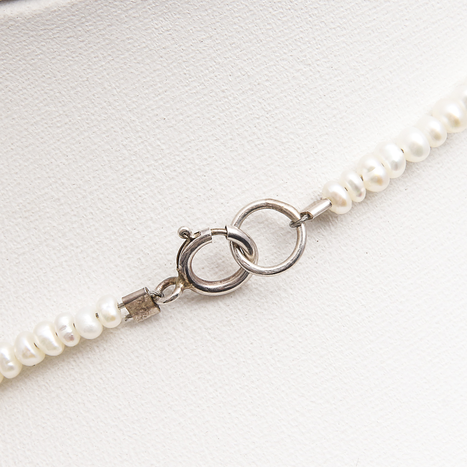 Artisan Crafted Seed Pearl Necklace with Multicolored Pearl Drop