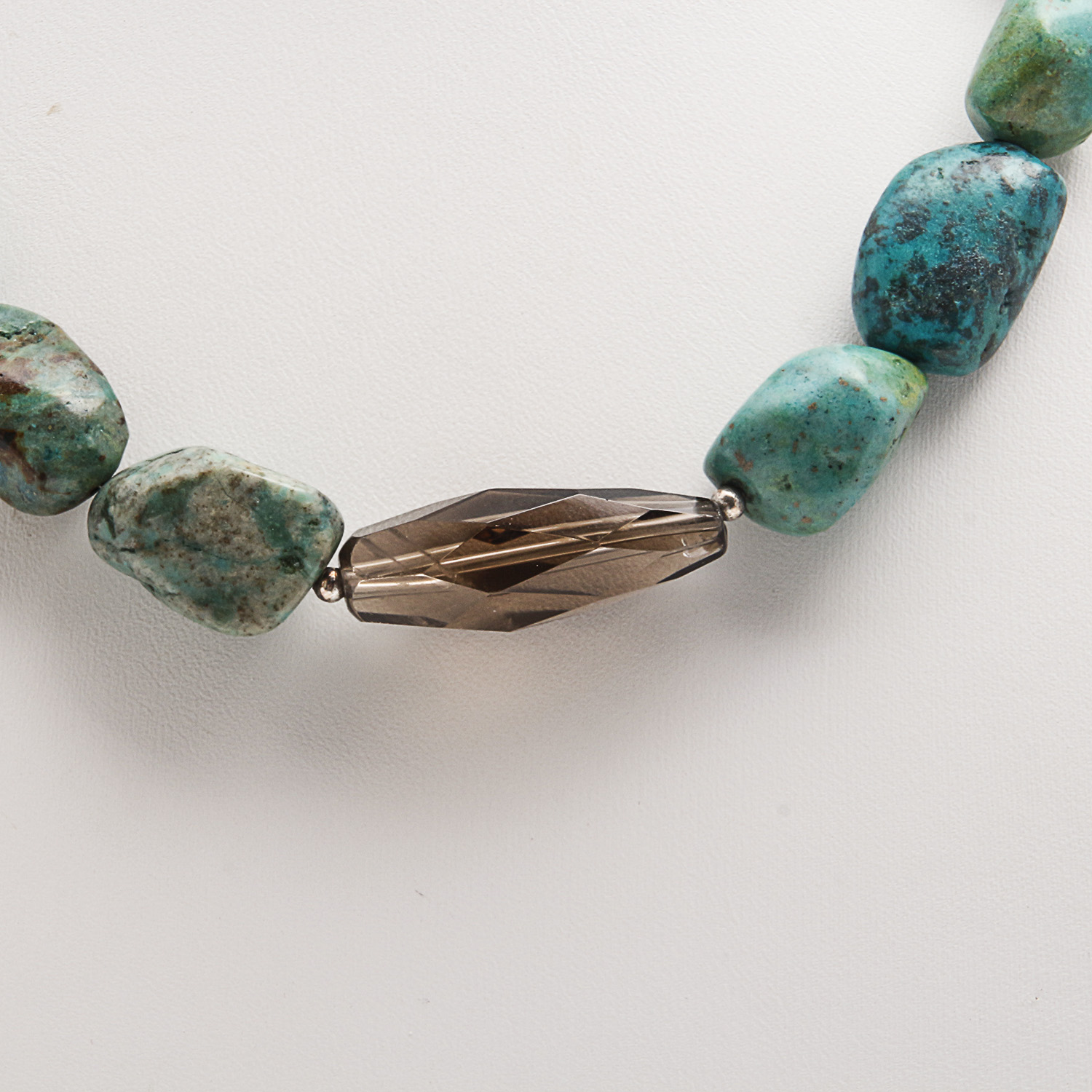 Set of Turquoise and Quartz Necklace and Bracelet by Barse