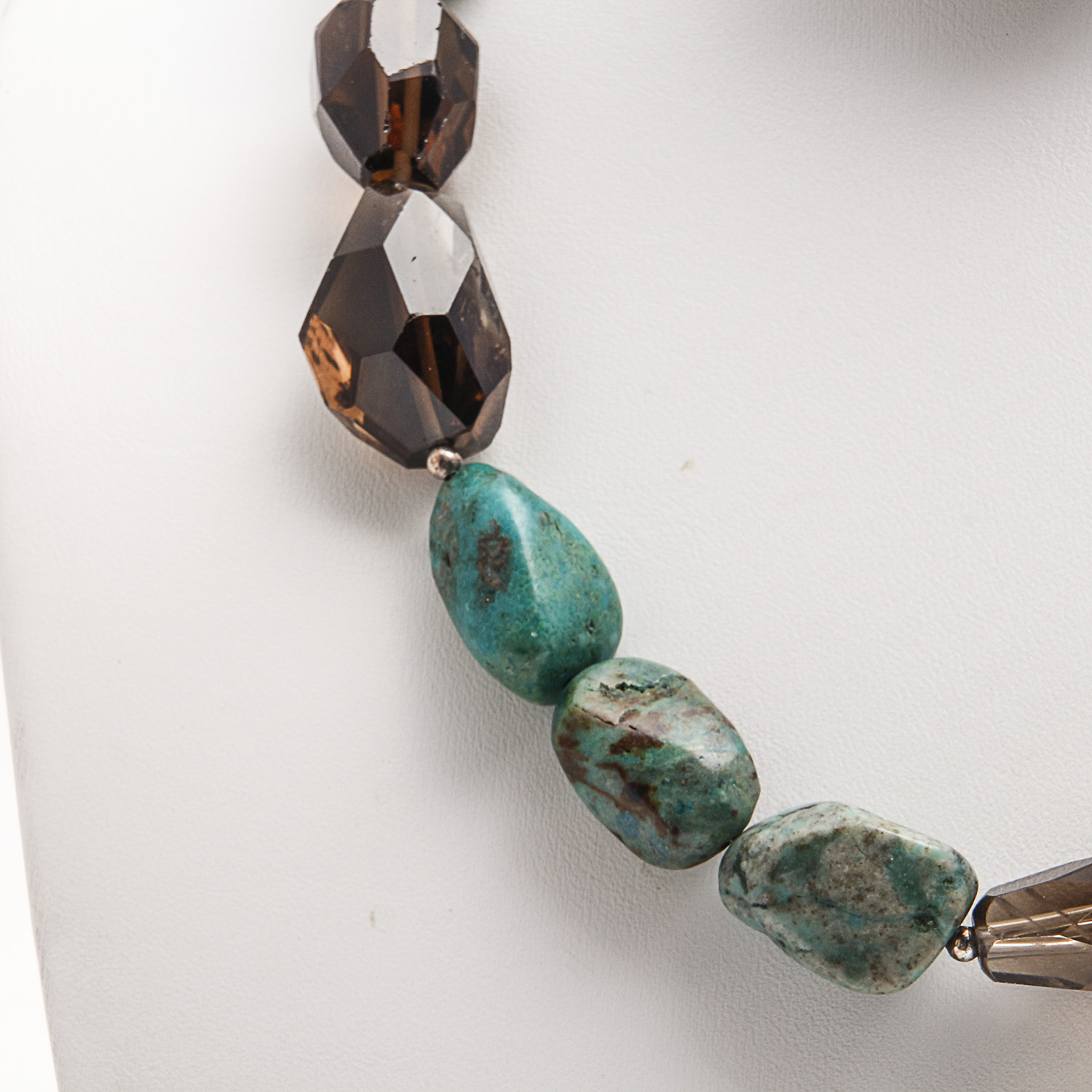 Set of Turquoise and Quartz Necklace and Bracelet by Barse