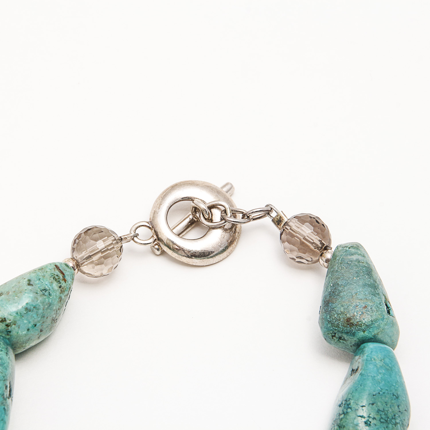 Set of Turquoise and Quartz Necklace and Bracelet by Barse