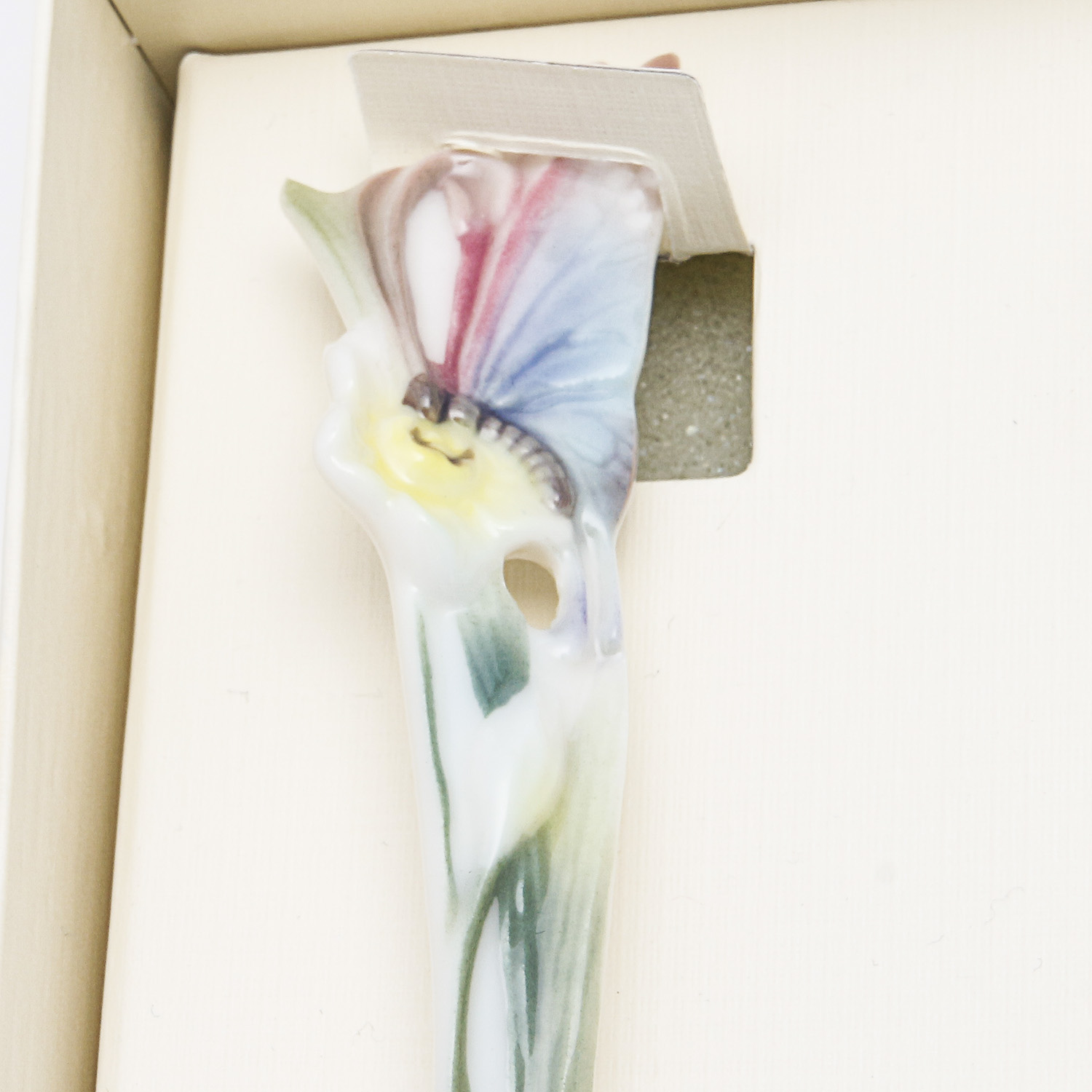 Set of Four Franz Insects Porcelain Spoons