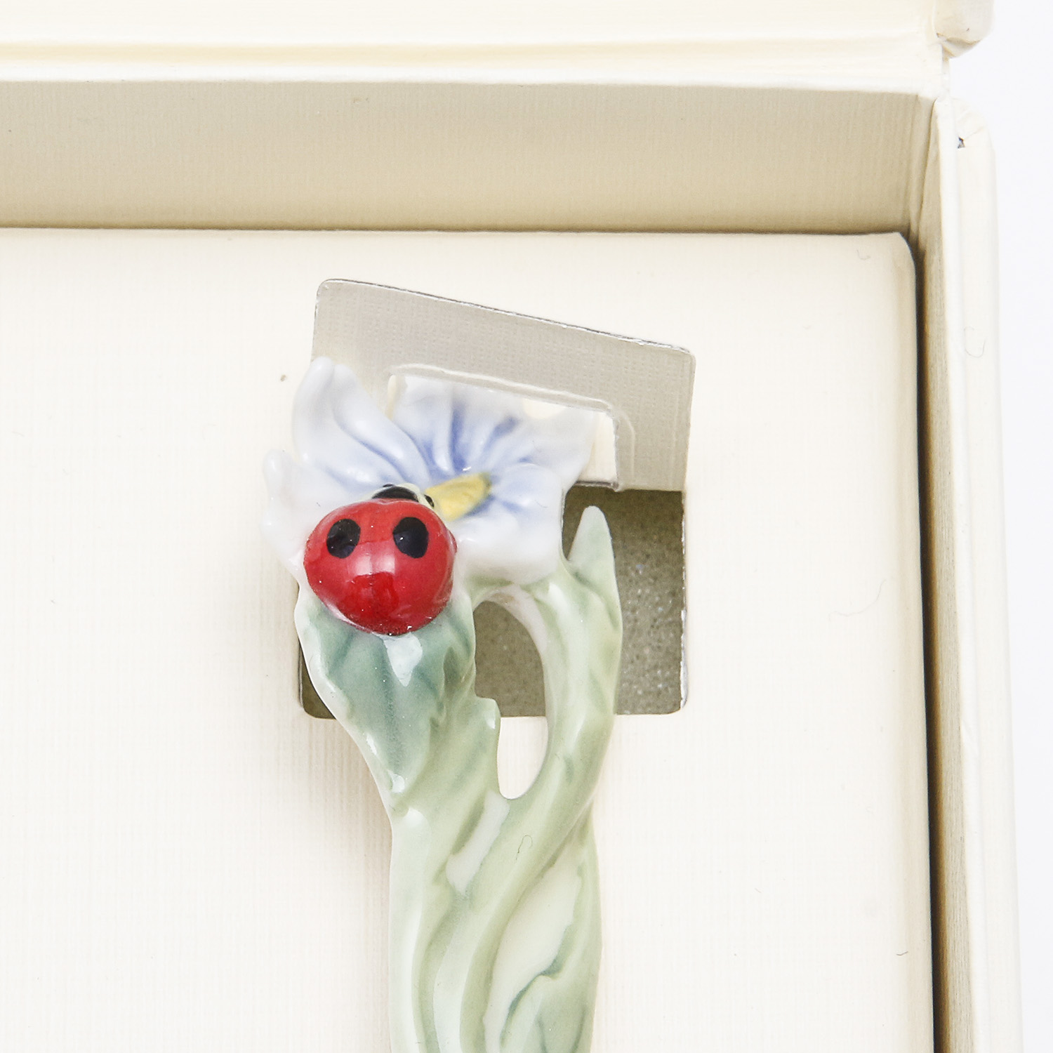 Set of Four Franz Insects Porcelain Spoons