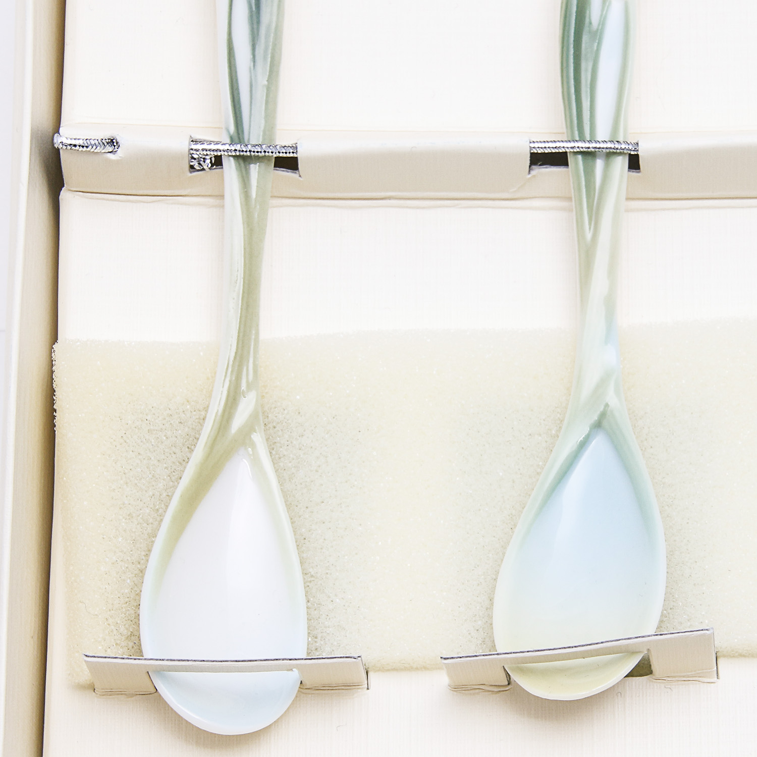 Set of Four Franz Insects Porcelain Spoons