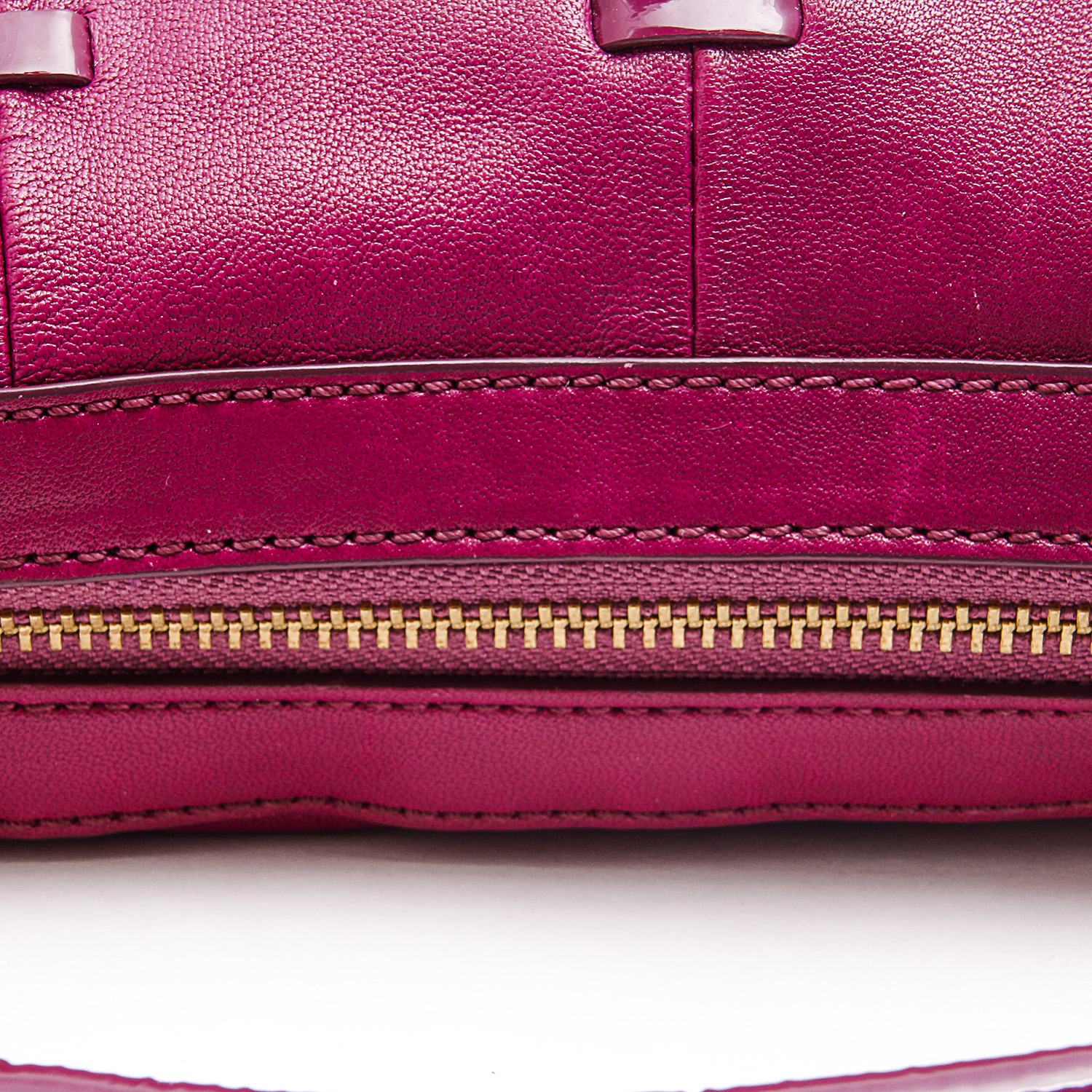 Badgley Mischka Magenta Leather Handbag