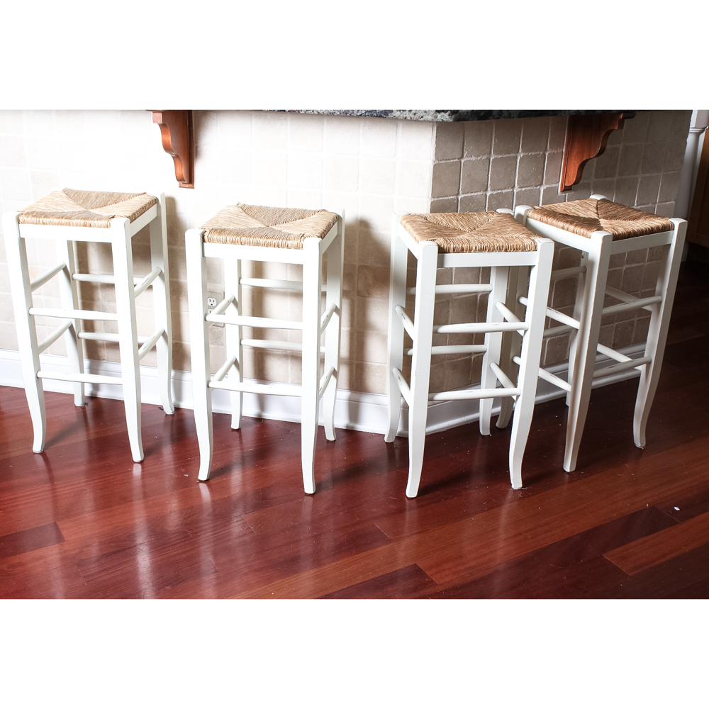 Rattan Covered Stool Set