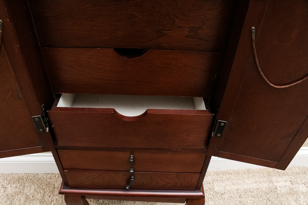 Modern Wood Jewelry Armoire